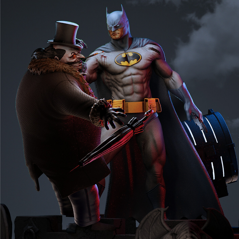 🦇Diorama of Batman vs. Penguin🐧